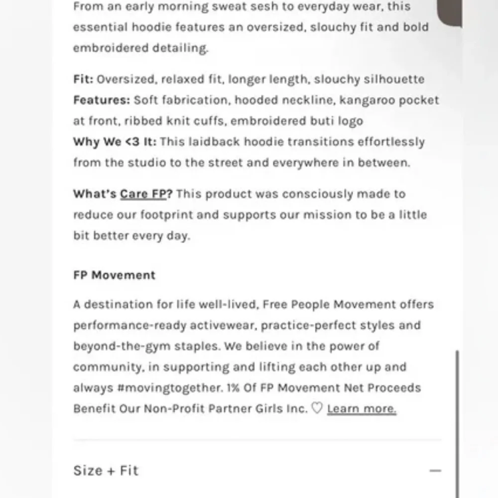 NWT FP Movement At My Best Embroidered Sweat Hoodie In Steller Blue SOLD OUT COL - Picture 4 of 6